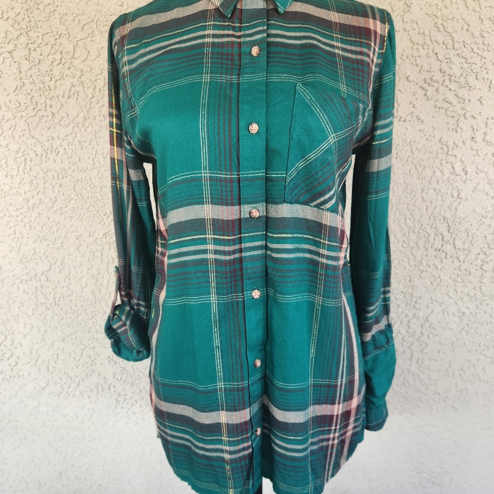 NWT Plaid Long Sleeve Tunic